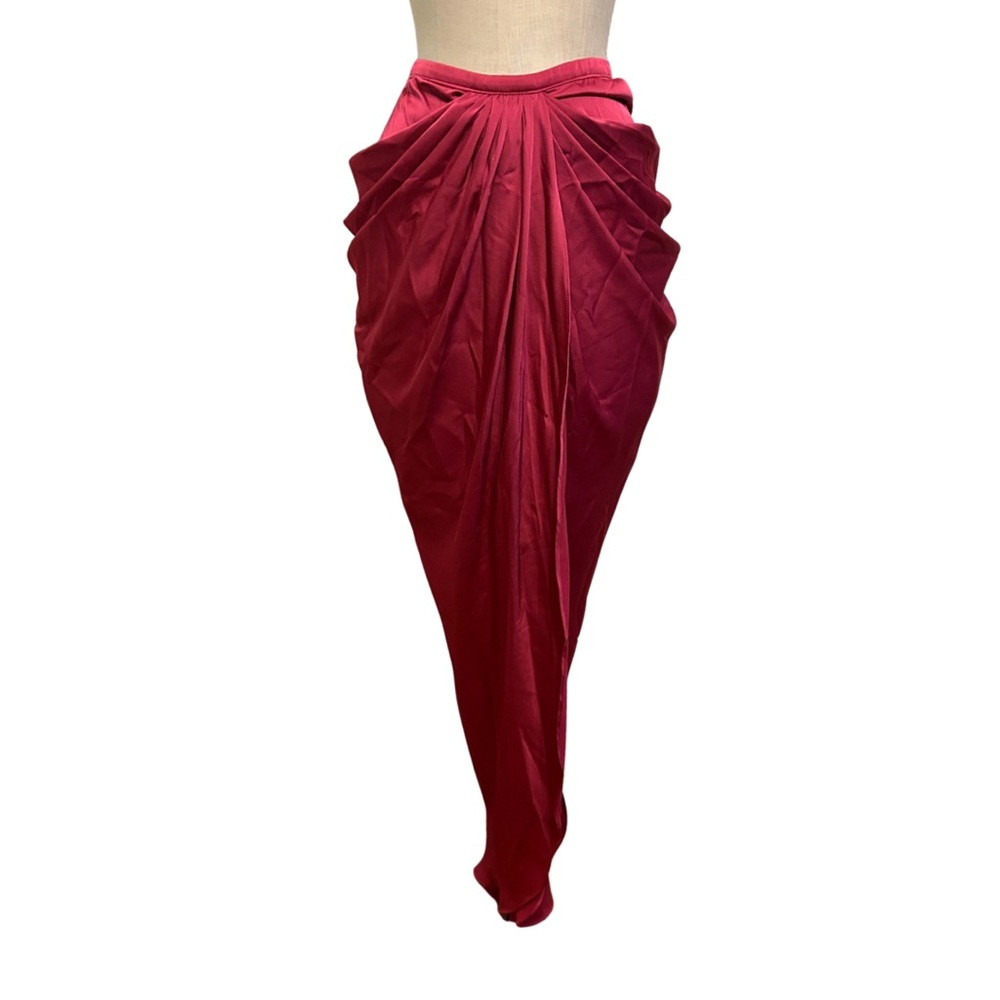 Azazie Christian Siriano Women's Hot Pink Midi Skirt - size AO